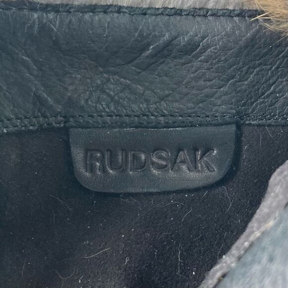 Rudsak Fur Trim Leather Wedge Heels EUR Size 39 US 8.5? - Picture 10 of 12